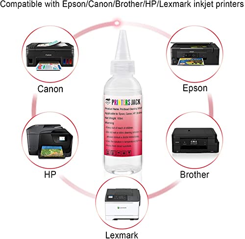 Printers Jack Printhead Cleaning Kit Nozzle Solution for Brother HP Officejet 8610 8600 8620 6600 5520 6500 6700 Canon Pro 10 Pro 100 MX922 Brother MG7120 MG6320 Inkjet Printers