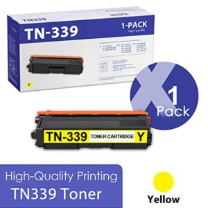hiyota compatible tn-339 tn339 yellow extra high yield toner cartridge replacement for brother tn339 hl-l8250cdn l8350cdw/cdwt mfc-l8600cdw l8850cdw dcp-9055cdn 9270cdn l8400cdn printers | tn 339 1pk
