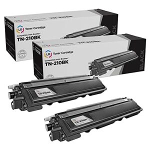 ld compatible toner cartridge replacement for brother tn210bk (black, 2-pack)
