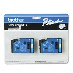 2/pack 1/2″ (12mm) blue on white tc tape for brother pt-10, pt10 label maker