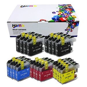 hiink compatible ink cartridge for brother lc103xl lc101 lc103 ink cartridges used in mfc-j245 mfc-j285dw mfc-j450dw mfc-j470dw mfc-j475dw mfc-j650dw mfc-j6920dw j870dw j875dw(8bk 4c 4m 4y, 20-pack)