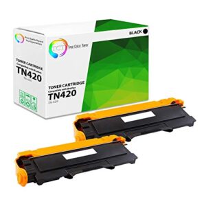 tct premium compatible toner cartridge replacement for brother tn-420 tn420 black works with brother hl-2220 2230 2240 2270 2280, mfc-7360 7460 7860, dcp-7060 7065 7070 printers (1,200 pages) – 2 pack