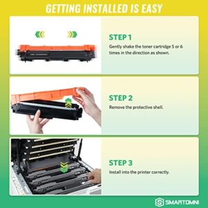 S SMARTOMNI TN221 TN225 Compatible Toner Cartridges Replacement for Brother TN-221 TN-225 for use with Brother HL3140CW HL 3170CDW HL-3172CDW HL3180CDW MFC9130CW MFC9330CDW MFC-9340CW(KCMY,4 Pack)