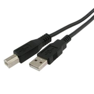 DIGITMON Premium Black Printer Scanner A-Male to B-Male USB 2.0 Cable for HP, Canon, Dell, Epson, Lexmark, Xerox, Brother and More (15 Feet)