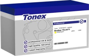 compatible with brother tn-247y tonex (txtbtn247y) yellow toner