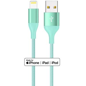 [Apple MFi Certified] 4Colorful Lightning Cable 6FT 4Packs iPhone Charger Nylon Braided USB Charging Cord for Apple Charger, iPhone 13 12 11Pro MAX Xs XR X 8 7 6S 6 Plus SE 5S 5C iPod iPad