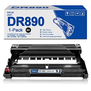 alu compatible high capacity dr-890 dr890 drum unit (not include toner) replacement for brother hl-l6250dw hl-l6400dwt mfc-l6900dw hl-l6400dw mfc-l6750dw printer drum unit (black,1-pack)