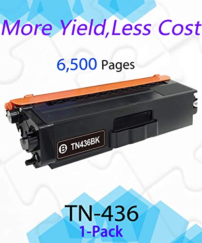 (1-Pack) Black High Yield Compatible TN436 TN-436 TN-436BK Toner Cartridge TN436BK Used for Brother HL-8260CDW L8360CDWT MFC-L8690CDW L8900CDW L8610CDW DCP-L8410CDW Printer, by EasyPrint