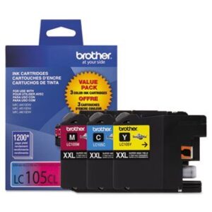 brother lc1053pks, lc-105, innobella super high-yld ink, 1200 pg-yld, cmy, 3/pk [4 packs!!!]