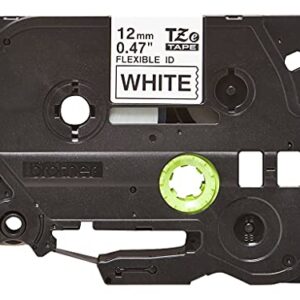 Brother Tzefx231 Tze Flexible Labeling Tape, 1/2-Inch X 26-1/5 Ft, Black On White