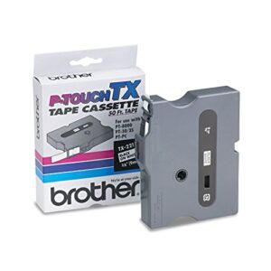 brother p-touch tx2211 – tx tape cartridge for pt-8000, pt-pc, pt-30/35, 3/8w, black on white