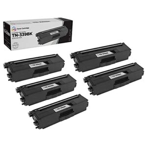 ld compatible toner cartridge replacement for brother tn-339bk extra high yield (black, 5-pack)
