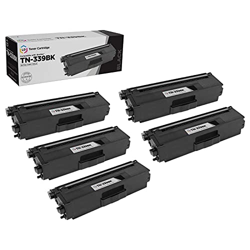 LD Compatible Toner Cartridge Replacement for Brother TN-339BK Extra High Yield (Black, 5-Pack)