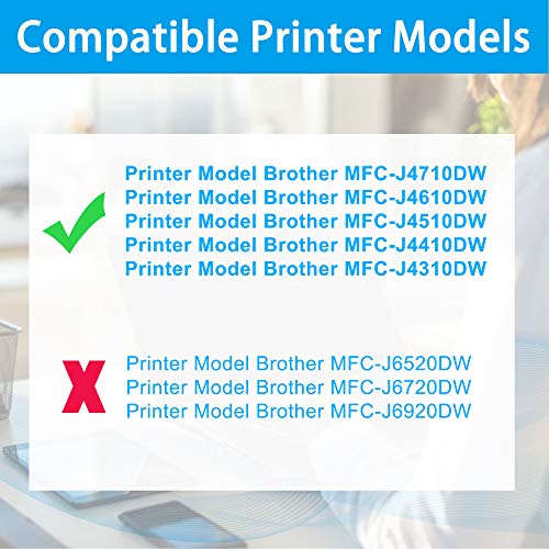 LCL Compatible Ink Cartridge Replacement for Brother LC107 LC107BK XXL LC1072PKS Super High Yield MFC-J4710DW J4410DW J4310DW J4610DW J4510DW ( Black 3-Pack )