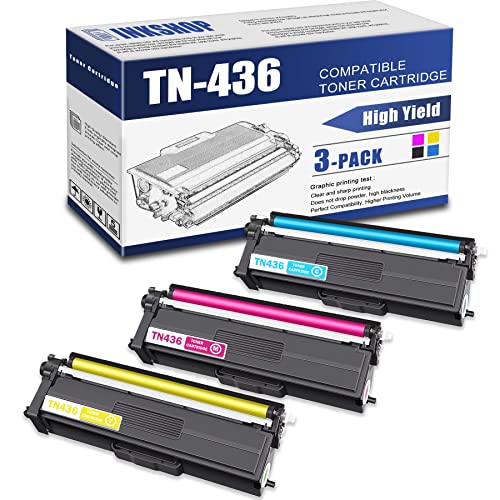 TN436 Compatible TN-436C TN-436Y TN-436M Super High Yield Toner Cartridge Replacement for Brother TN-436 HL-L8260CDW HL-L8360CDW DCP-L8410CDW MFC-L8610CDW Toner.(1C+1Y+1M)