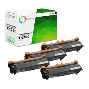 tct premium compatible toner cartridge replacement for brother tn-780 tn780 black super high yield works with brother hl-6180dw 6180dwt, mfc-8950dw 8950dwt, dcp-8250 printers (12,000 pages) – 4 pack