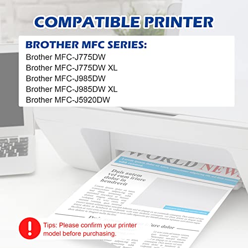 DOUBLE D Upgraded LC20E Compatible Replacement for Brother LC20E LC-20E XXL Ink Cartridges for Brother MFC-J985DW J775DW J5920DW J985DWXL Printer (5BK+3C+3M+3Y) 14 Pack-Updated Version