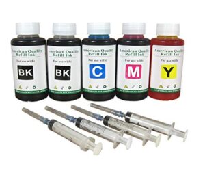 500ml 4 color bulk refill ink for use with hp canon dell brother lexmark inkjet printers