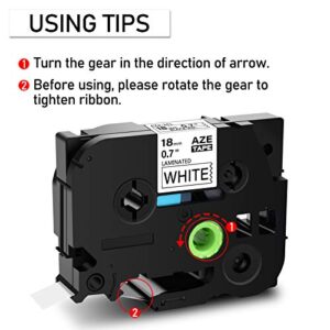 GREENCYCLE 5 Pack Compatible for Brother TZe-241 TZe-441 TZe-541 TZe-641 TZe-741 Laminated AZE Tape 18mm Combo 3/4" x 26.2 ft Label Cartridge Used in Ptouch PT-P700 PT-D600 PT-D400 Label Maker