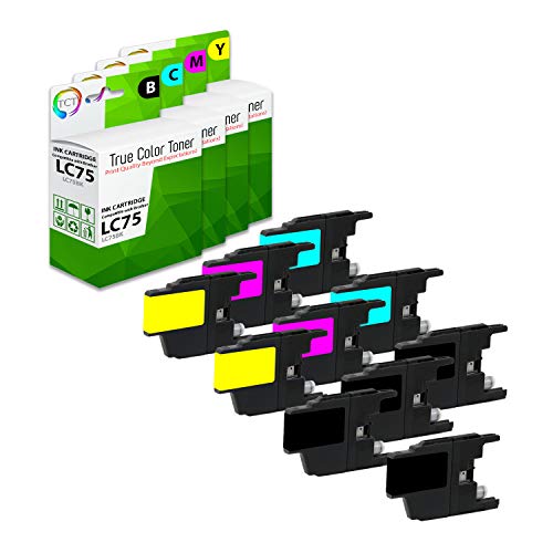 TCT Compatible Ink Cartridge Replacement for Brother LC75 LC75BK LC75C LC75M LC75Y Works with Brother MFC-J430W J825DW J435W J425W J280W J625DW Printers (Black, Cyan, Magenta, Yellow) - 10 Pack