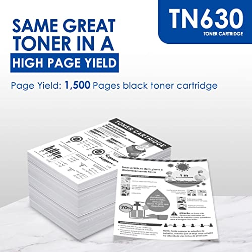 [High Yield] LVE Compatible 1PK TN-630 Black Toner Cartridge Replacement for Brother TN630 TN660 Toner Works with HL-L2340DW MFC-L2685DW MFC-L2740DW DCP-L2520DW HL-L2305W HL-L2320D Printer Toner