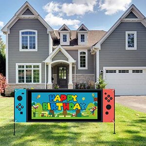 mario backdrop super brother adventure background themed party birthday party decorations super bros mario themed birthday party baby shower supplies studio props,82.7*27.6 inch