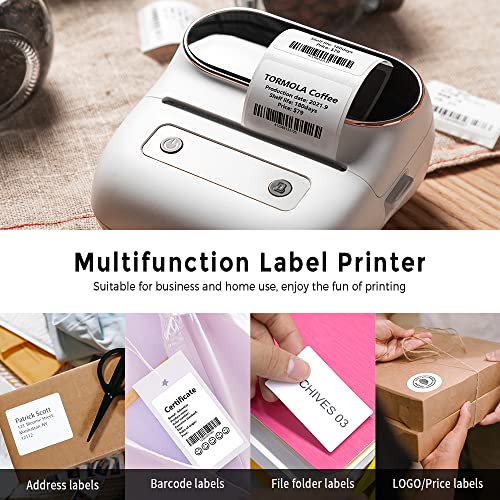 Phomemo M220 Label Maker, Upgrade 3 Inch Barcode Label Printer, Portable Sticker Maker Machine for Barcode, Name, Address, Labeling, Mailing, Home, Office & Small Business, Compatible with Phones&PC