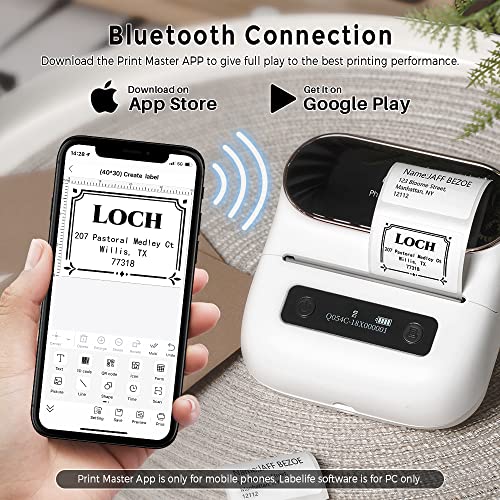 Phomemo M220 Label Maker, Upgrade 3 Inch Barcode Label Printer, Portable Sticker Maker Machine for Barcode, Name, Address, Labeling, Mailing, Home, Office & Small Business, Compatible with Phones&PC