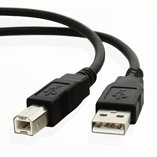 3ft DIGITMON Black A-Male to B-Male USB 2.0 High Speed Printer Cable for Brother MFC-J1205W Inkjet All-in-One Printer