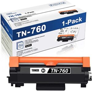 alumuink tn760 tn-760 high yield toner cartridge: compatible replacement for brother tn 760 mfc-l2710dw l2750dw dcp-l2550dw hl-l2370dw printer(tn7601pk, up to 3,500 pages)
