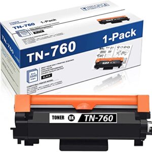 ALUMUINK TN760 TN-760 High Yield Toner Cartridge: Compatible Replacement for Brother TN 760 MFC-L2710DW L2750DW DCP-L2550DW HL-L2370DW Printer(TN7601PK, Up to 3,500 Pages)