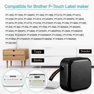 NineLeaf 3 Pack Compatible for Brother TZe354 TZe-354 TZ-354 TZ354 Label Tape Gold on Black Standard Laminated Tapes 24mm Work with P-Touch PT-D600 P710BT 1500 1600 Label Maker 1 Inch x 26.2 Feet