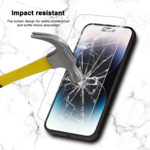 HKM Brothers 4 Pack Screen Protectors for iPhone 14 Pro Max (9H Hardness)(6.7 inch)