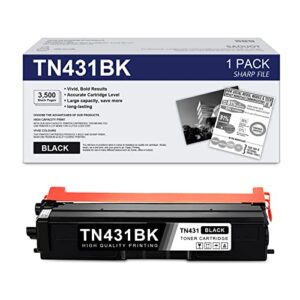 (3,500 pages) tn-431 tn431 toner cartridge compatible replacement for brother tn431bk black toner cartridge mfc-l8610cdw mfc-l8690cdw hl-l9310cdw hl-l9310cdwt dcp-l8410cdw printer, 1 pack