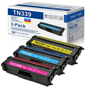 eaxiuce tn339 super high yield toner cartridge 3-pack(1c+1m+1y) tn339bk tn339c tn339m tn339y toner replacement for brother hl-l9200cdw hl-l8250cdn hl-l8350cdwt mfc-l8850cdw mfc-l9550cdw printer