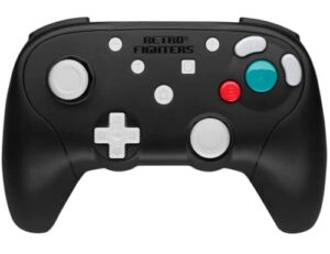 retro fighters battlergc wireless controller – gamecube, game boy player, switch & pc compatible (black)