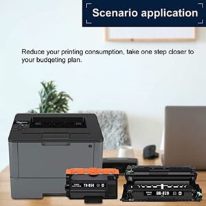 Neoa (2 PK,Black) 1 Pack TN850 TN-850 High Yield Toner Cartridge + 1 Pack DR820 DR-820 Drum Unit Compatible With Brother DCP L5500DN L5600DN L5650DN MFC L6700DW L6750DW L5700DW L5800DW Printer