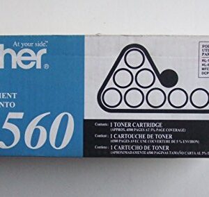 Brother TN560 High-Yield Toner Cartridge, Black - in Retail Packaging