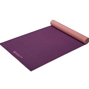 Gaiam Reversible Yoga Mat - Premium 5mm Thick Exercise & Fitness Mat for Yoga, Pilates & Floor Workouts (68" x 23.5" x 5mm)