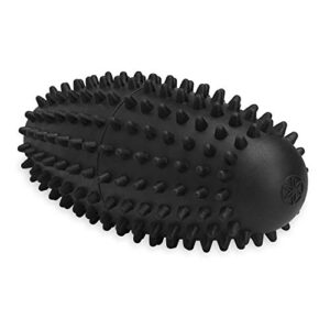 gaiam restore vibrating foot roller – vibration massage therapy ergonomic textured massager ball for plantar fasciitis, myofascial pain, arch and sore feet (includes 2 aaa batteries), black