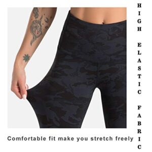 Dragon Fit Compression Yoga Pants Power Stretch Workout Leggings with High Waist Tummy Control (Small, Ankle-Camo)