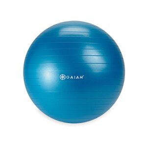gaiam kids balance ball – exercise stability yoga ball, kids alternative flexible seating for active children in home or classroom (satisfaction guarantee), blue, 45cm