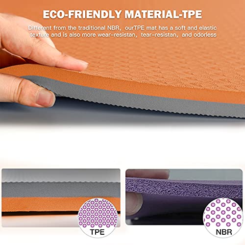 Hatha Yoga TPE Knee Pad，Extra think and soft，27"x14"x4/5"Th，Great for Knees and Elbows,Standard Mat For Pain Free Joints in Yoga,Floor Exercise,Gardening, Yard Work and Baby Bath.