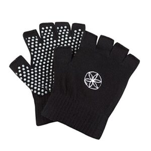 Gaiam Grippy Yoga Gloves, Black/Grey