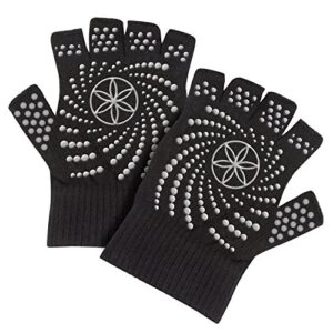 Gaiam Grippy Yoga Gloves, Black/Grey