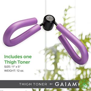 Gaiam Thigh Toner - Versatile Workout Equipment Exerciser for Toning Hips, Thighs, and Glutes - Durable, Lightweight, and Portable with Padded Handles