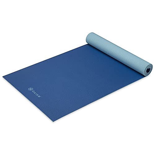 Gaiam Yoga Mat – 6mm Extra Thick Non Slip Exercise Workout Mat for Women and Men – Ideal for Home Gym Fitness, Yoga, Pilates, and Stretching – Grip Texture and Moisture Resistant - Skydive