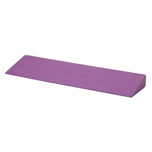 gaiam yoga block wedge – lightweight eva foam – yoga wedge for wrist and lower back support – slant board for comfortable yoga poses and angles, (20″ l x 6″ w x 2″ h), deep purple