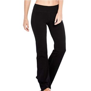 houmous s-xxxl 29”31”33”35” inseam women’s cotton bootcut pants inner pocket(regular-33 inseam-black, large)