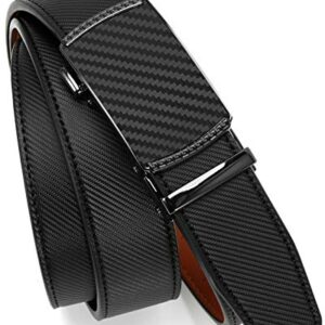 CHAOREN Ratchet Belt for Men - Mens Belt Leather 1 3/8" for Casual Jeans - Micro Adjustable Belt Fit Everywhere